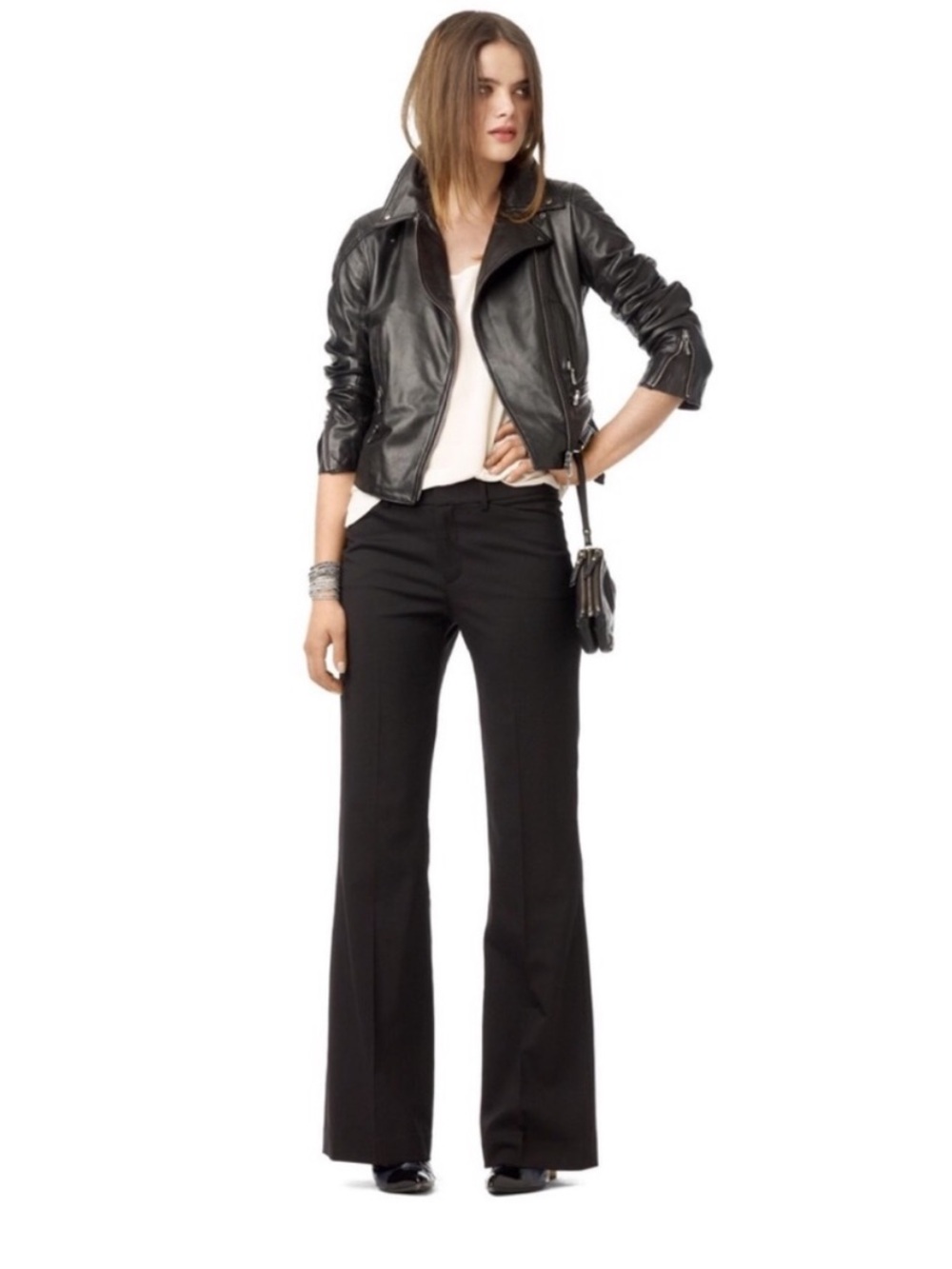 Club Monaco Black Tex Pants Boot Cut